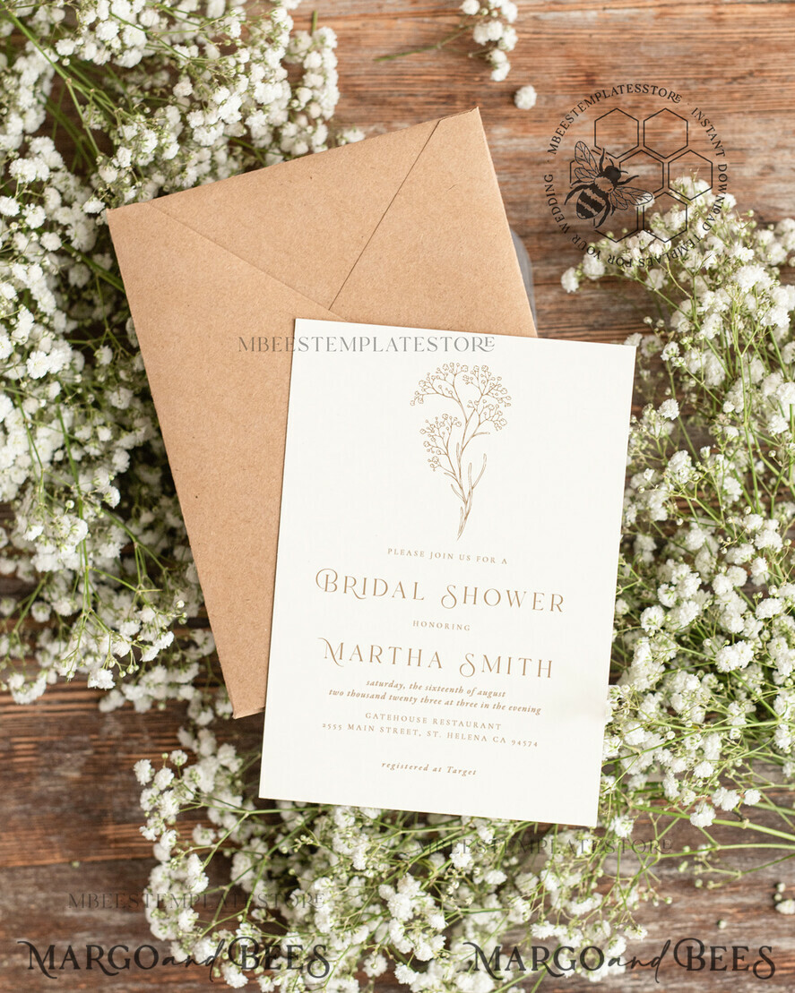 TEMPLETT bridal shower Rustic bridal shower invitation template,Instant download Greenery bridal shower Invites, Boho Garden bridal Invites Printable WGyp2