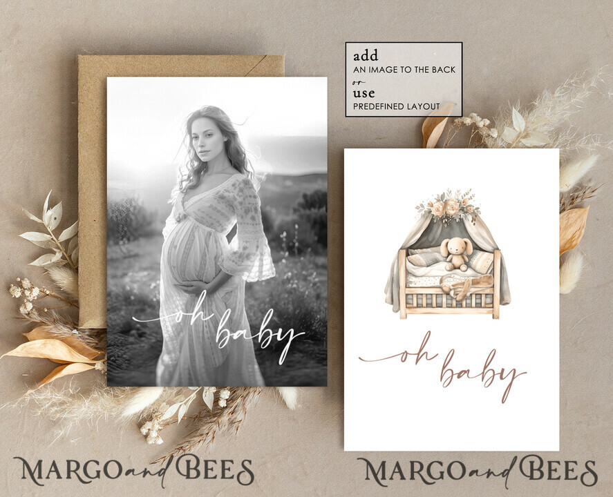 TEMPLETT baby shower Bunny Gender Neutral Baby Shower Invitation Template, Floral Crib Instant Download Printable Invites Home Printing, Simple modern Card Set
