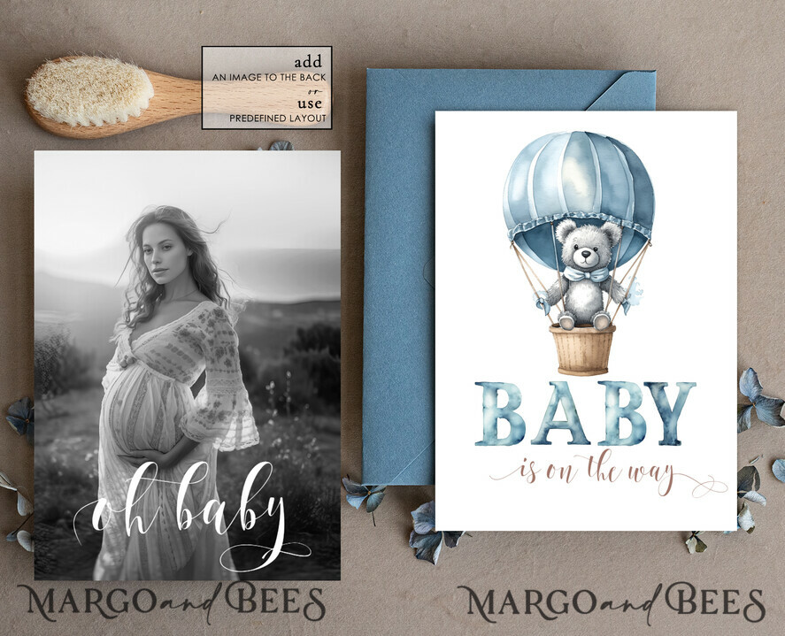 TEMPLETT baby shower Teddy Bear Baby Boy Shower Invitation Template Set We Can Bearly Wait Diaper Raffle Books, Instant Download Printable Hot air balloon basket