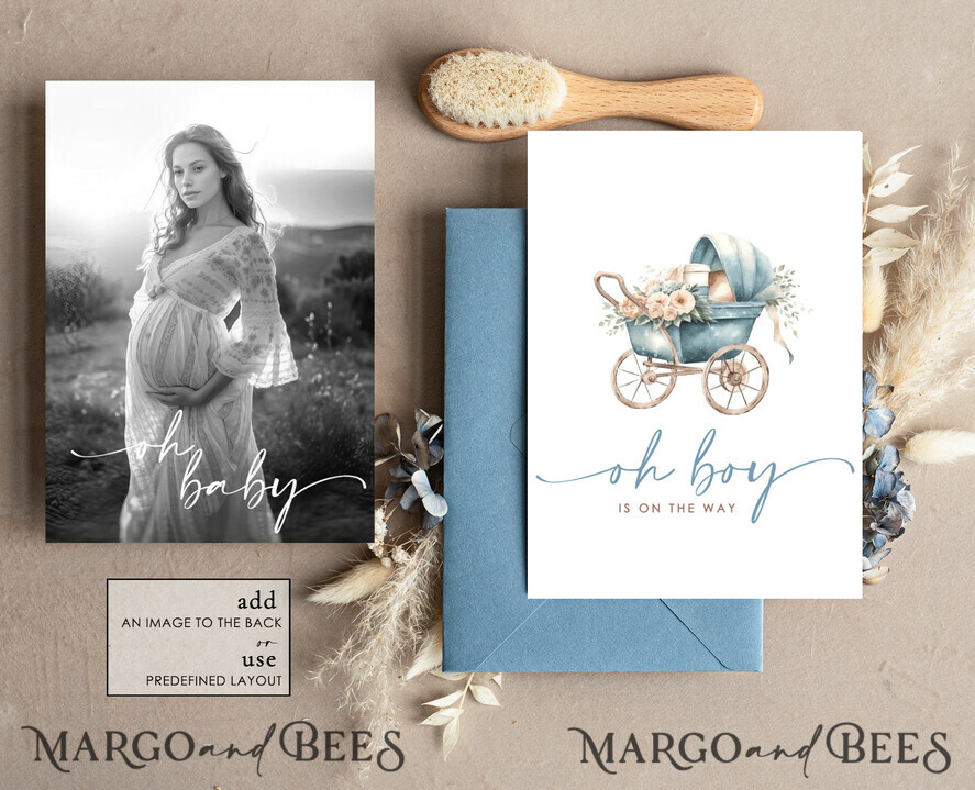 TEMPLETT baby shower Stroller Baby Boy Shower Invitation Template Set Oh boy is on the way Diapper Raffle Books Arch Instant Download Dusty Blue editable invite