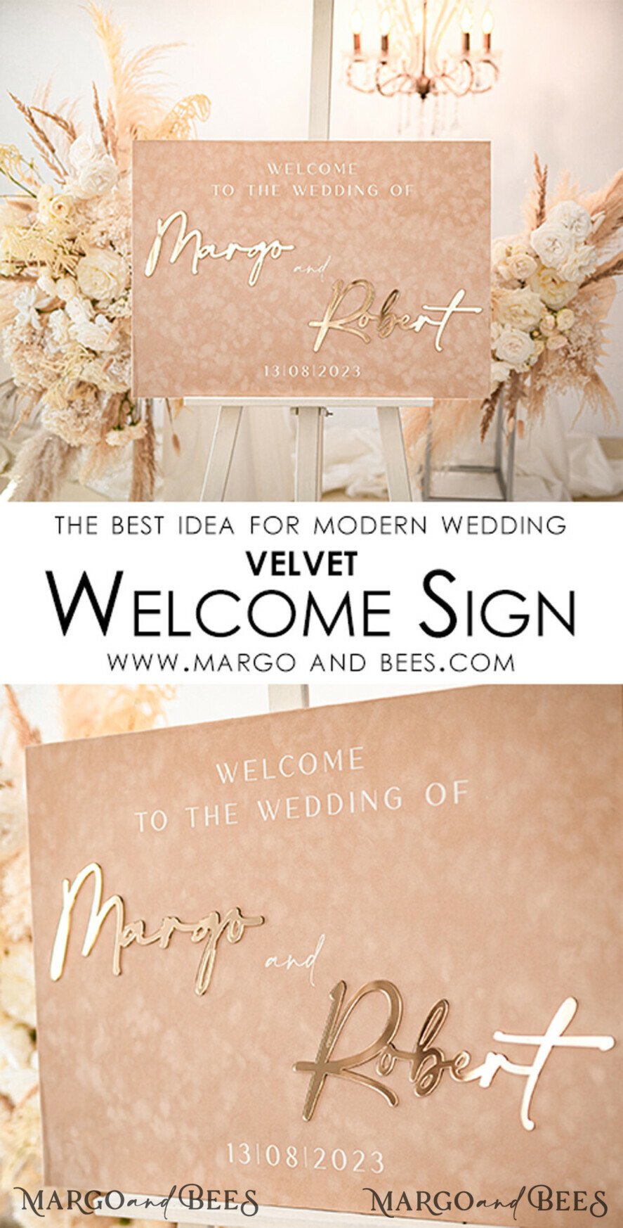 TABLE PLANS AND WEDDING WELCOME SIGNS plexi gold / velvet Luxury Velvet beige Wedding Welcome Sign, Golden Wedding Decor, Personalised Wedding Sign, Wedding Gift, Welcome Wedding Board BpPXSet