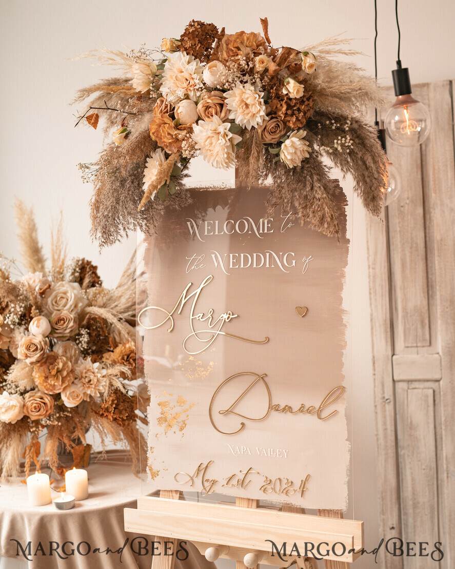 TABLE PLANS AND WEDDING WELCOME SIGNS plexi gold / velvet Acrylic Ombre Beige Wedding Welcome Sign Clear Acrylic and gold Wedding Welcome Sign, Nude Gold Plexi Wedding Welcome Sign, Tan Luxury Wedding Wedding Welcome Sign , Earthy Wedding Signage Golden mirror Wedding Welcome Sign