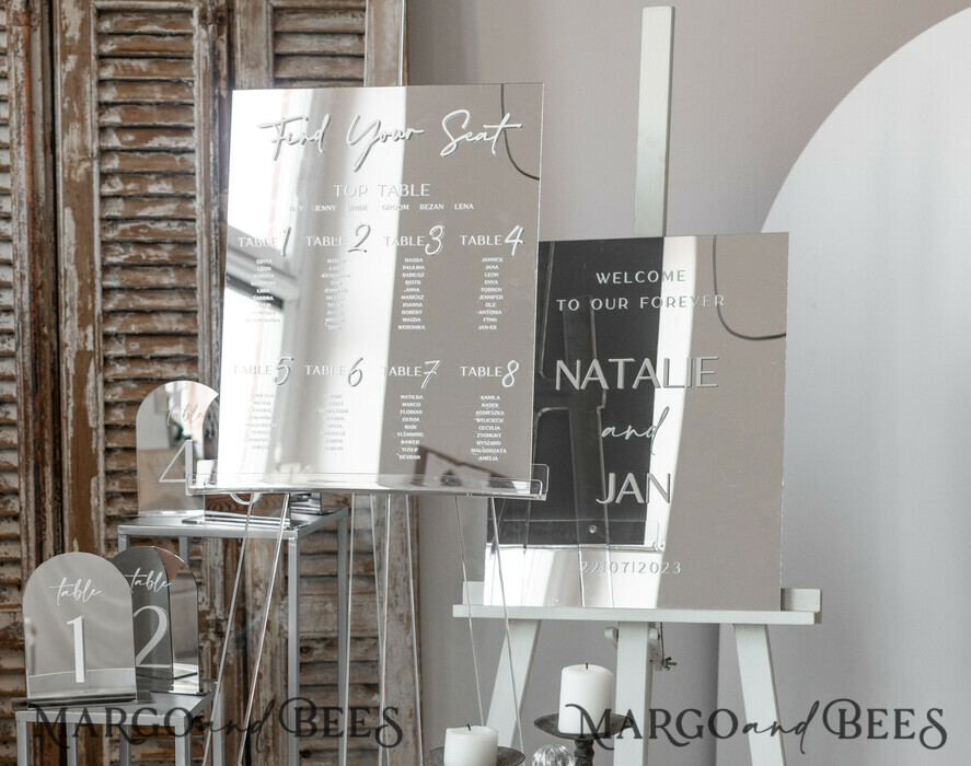 TABLE PLANS AND WEDDING WELCOME SIGNS plexi gold / velvet Silver Mirror Seating Chart Sign, 3d Elegant Find Your Seat - Seating Plan, Luxury Wedding Table Plan, Mirror Wedding Decoration - Golden Reception Signage - Custom Ceremony Sign