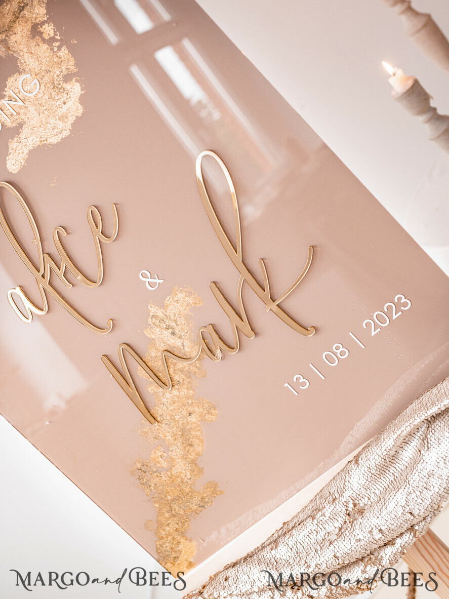 TABLE PLANS AND WEDDING WELCOME SIGNS plexi gold / velvet Elegant Clear wedding Set acrylic Find your seat , Personalized Wedding Beige Table Plan, acrylic clear Tan transparent and Gold Modern clear transparent Seating Chart, 3d Elegant Find Your Seat - Seating Plan , Golden Luxury Wedding Table Plan, Wedding Decoration with golden letters - Golden Reception Signage - Custom Tan Ceremony Sign