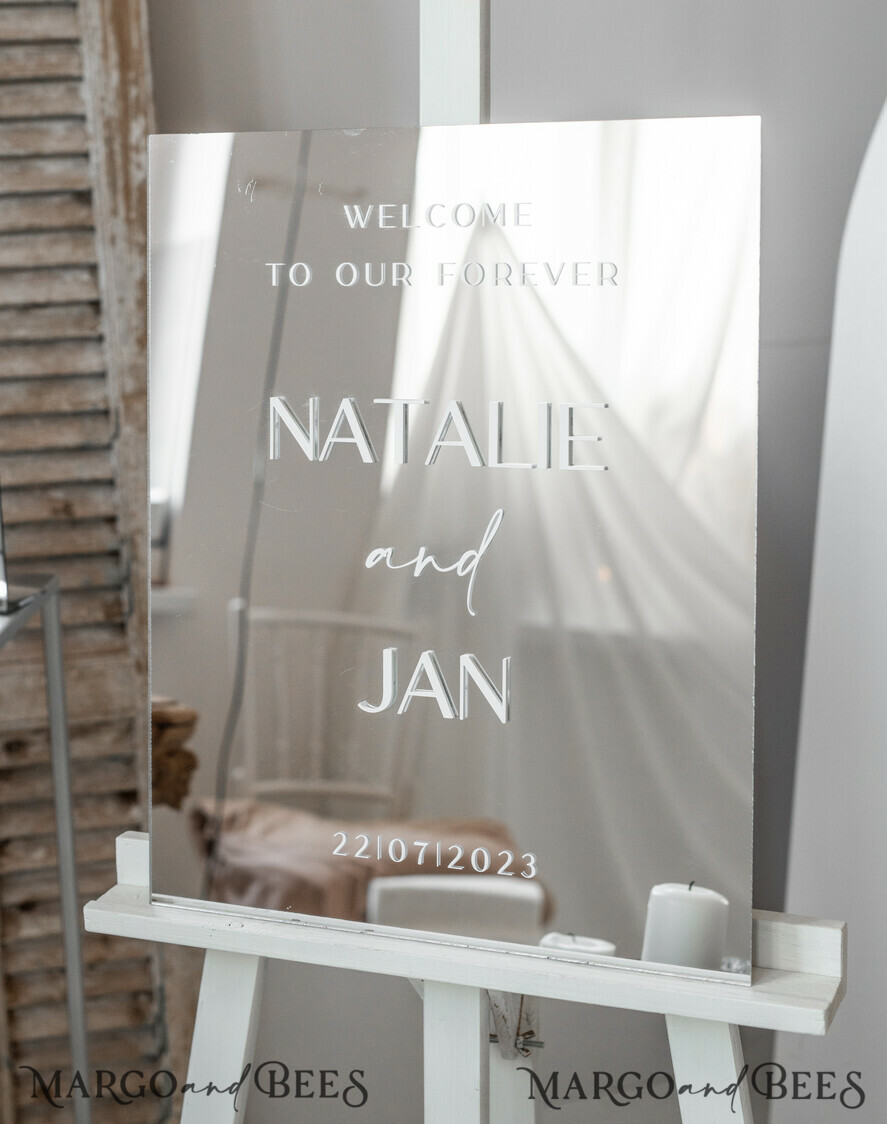 TABLE PLANS AND WEDDING WELCOME SIGNS plexi gold / velvet Luxury silver mirror Wedding Welcome Sign, Silver Wedding Decor, Personalised Wedding Sign, Wedding Gift, Welcome Wedding Board SvS