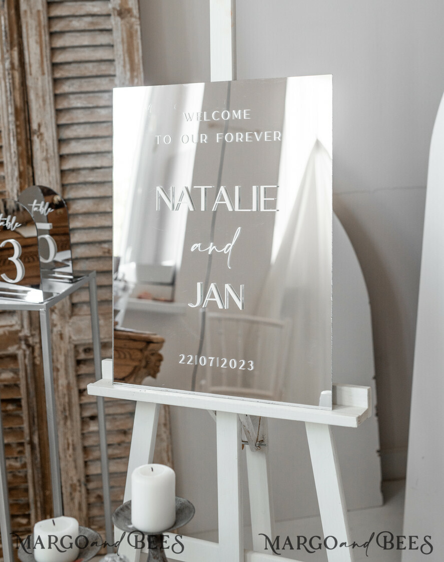 TABLE PLANS AND WEDDING WELCOME SIGNS plexi gold / velvet Luxury silver mirror Wedding Welcome Sign, Silver Wedding Decor, Personalised Wedding Sign, Wedding Gift, Welcome Wedding Board SvS