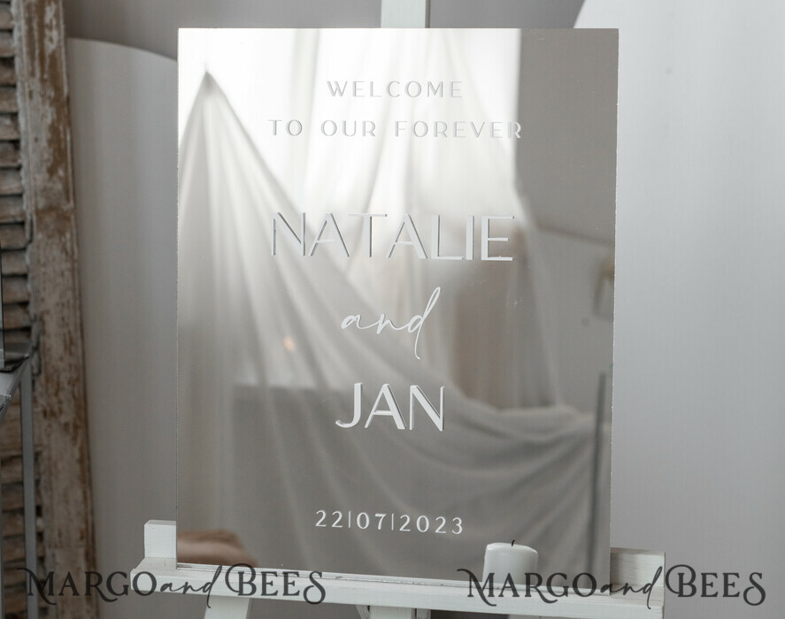 TABLE PLANS AND WEDDING WELCOME SIGNS plexi gold / velvet Luxury silver mirror Wedding Welcome Sign, Silver Wedding Decor, Personalised Wedding Sign, Wedding Gift, Welcome Wedding Board SvS