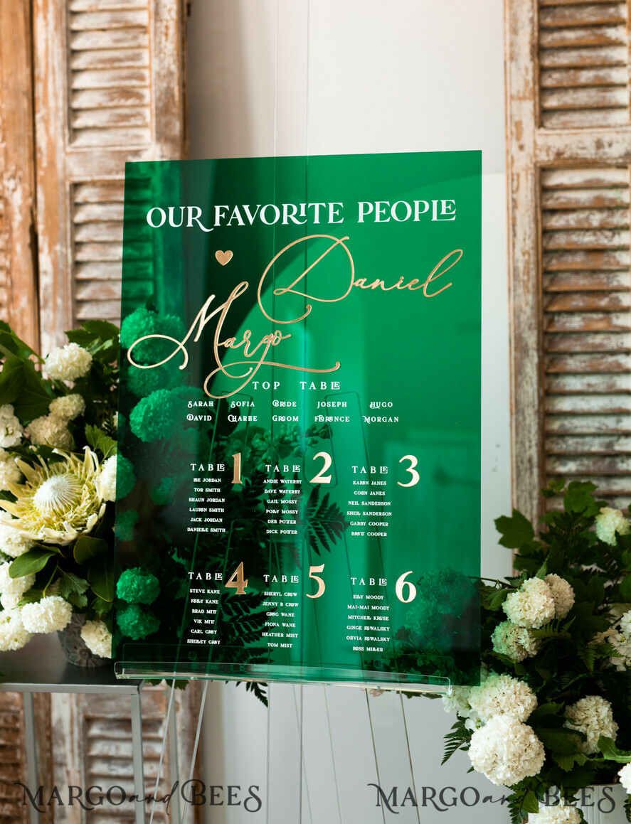 TABLE PLANS AND WEDDING WELCOME SIGNS plexi gold / velvet Emerald Green Plexi and Gold Modern velvet Seating Chart, 3d Elegant Find Your Seat - Seating Plan , Luxury Wedding Table Plan, Greenery Wedding Decoration