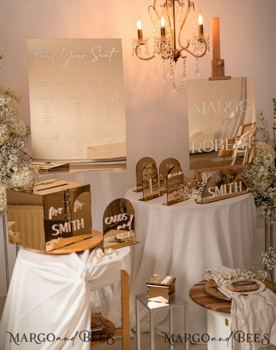 TABLE PLANS AND WEDDING WELCOME SIGNS plexi gold / velvet Gold Mirror Seating Chart Sign, 3d Elegant Find Your Seat - Seating Plan, Luxury Wedding Table Plan, Mirror Wedding Decoration - Golden Reception Signage - Custom Ceremony Sign