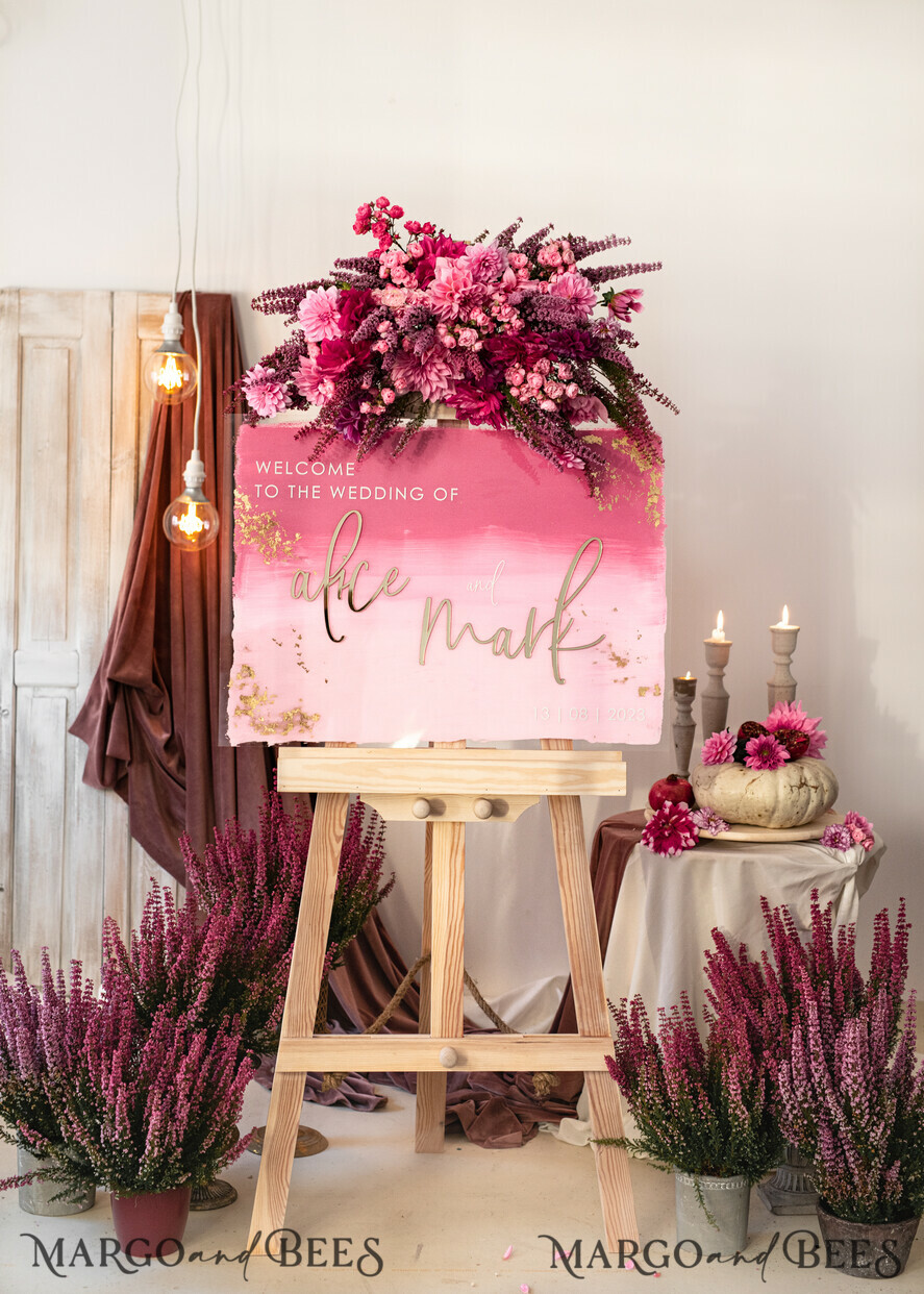 TABLE PLANS AND WEDDING WELCOME SIGNS plexi gold / velvet Acrylic Mauve Ombre Wedding Welcome Sign Painted Acrylic gold Wedding Welcome Sign, Dusty Rose Gold Plexi Wedding Welcome Sign, Plum Fall Luxury Wedding Wedding Welcome Sign , Blush Pink Wedding Signage Golden mirror Wedding Welcome Sign
