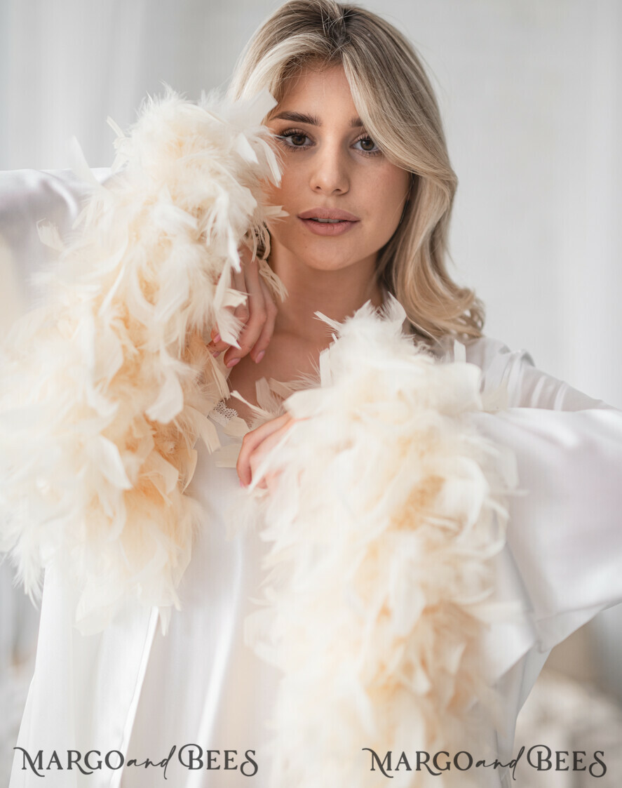 BRIDE bolero, robes, garter Bridal Robes Bridal Robe with feathers and Nightgown Set, bridal robe kimono sleeve Sexy boudoir robe, wedding set slip, Robes for bride with name on it Personalised Satin Robes, Luxury Bride Dressing Gowns, Sexy sleeves Wedding Robes, Get Ready Bridal Robes with name on it , Hen Party Silk Robes with feathers Custom bride robe and Nightgown Set, bridal robe puff long sleeve Sexy boudoir robe, bride set slip & robe, Robes for bride with name on it
