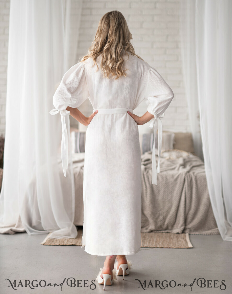 BRIDE bolero, robes, garter Bridal Robes Custom bride robe, bridal robe puff long sleeve Sexy boudoir robe, bride cotton robe, Robes for bride with name on it
