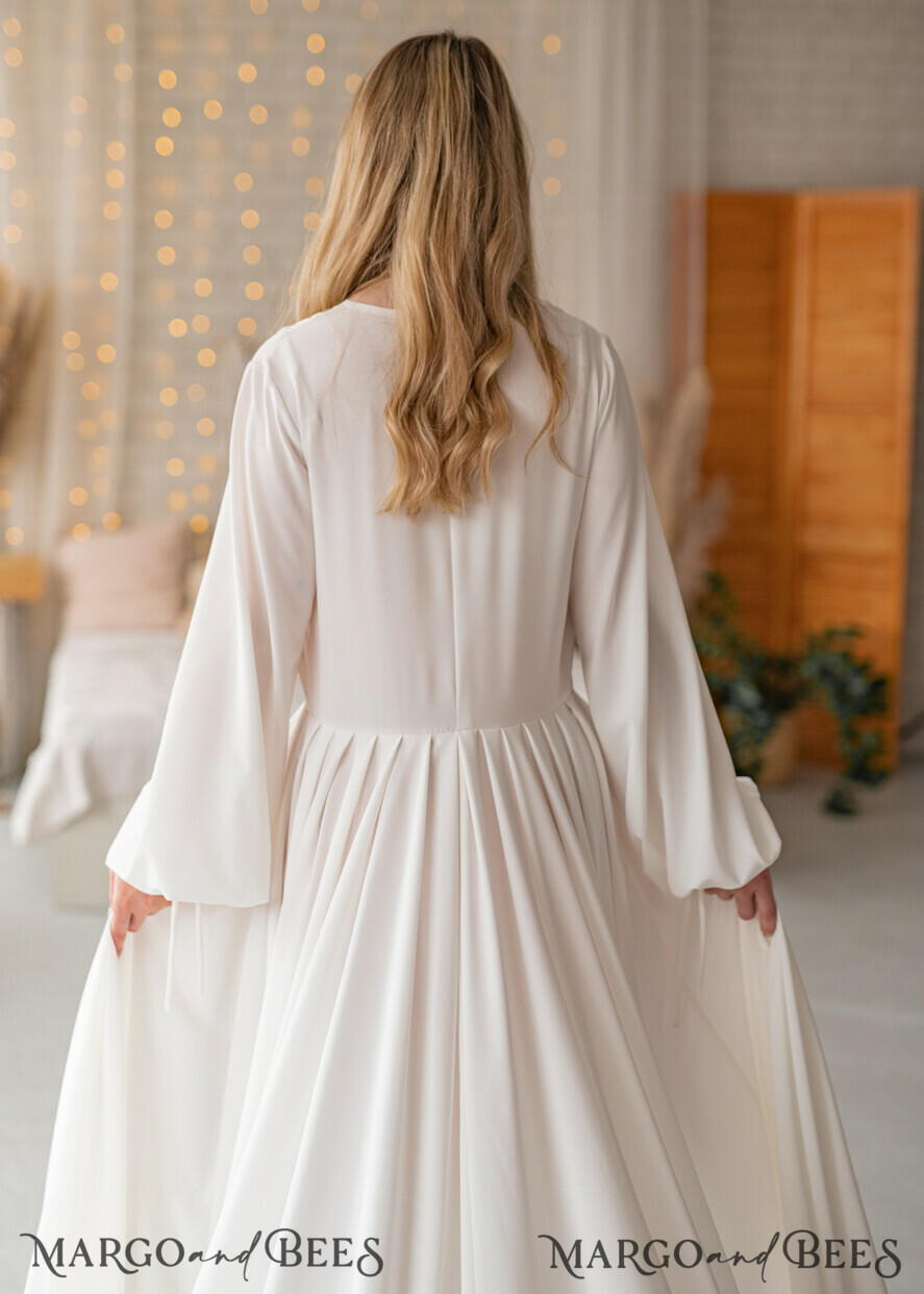 BRIDE bolero, robes, garter Bridal Robes Long Bridal robe for wedding with Train, Robe wide sleeves, Silk Bride robe Long white robe silky boudoir robe Dressing gown Bridesmaid gift