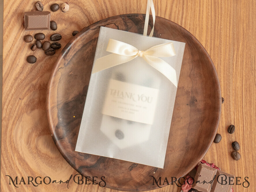 WEDDING FAVORS Wedding Soy Wax Tablet Thank You Favor gift Soy Scented wax Tablet favours with coffee seeds, Boho wedding air Freshener, Scented thank you Decoration, Baby shower favor gift, wedding favors idea