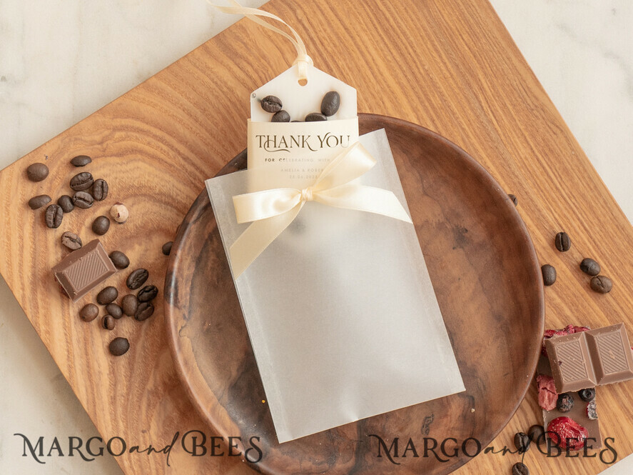 WEDDING FAVORS Wedding Soy Wax Tablet Thank You Favor gift Soy Scented wax Tablet favours with coffee seeds, Boho wedding air Freshener, Scented thank you Decoration, Baby shower favor gift, wedding favors idea