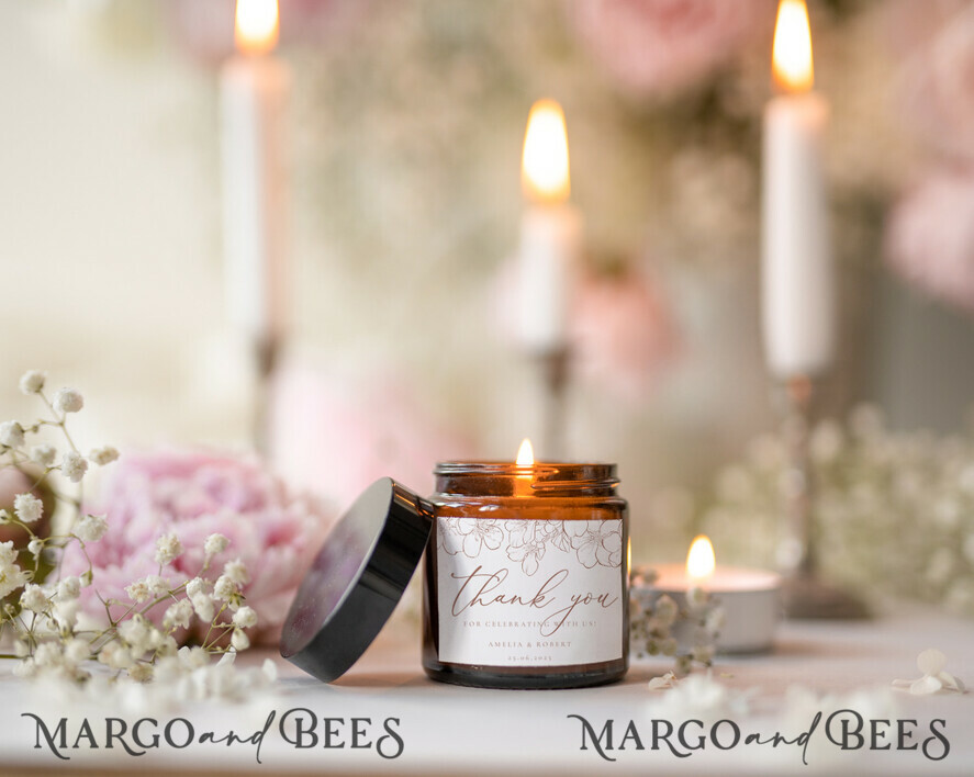 WEDDING FAVORS Wedding Candle Wedding Party Favors for Guests in bulk Soy Candle, Wedding Bulk Favors - candles, Wedding Rustic Favors, Unique Favors Apothecary Candle, Thank You Favor gifts for guests