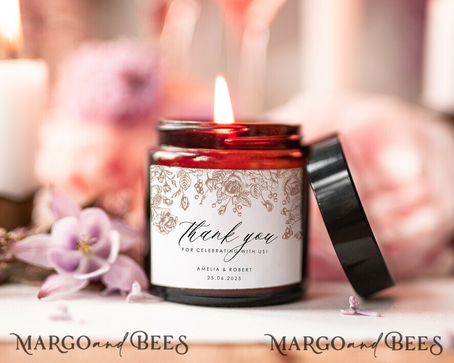 WEDDING FAVORS Wedding Candle Wedding Party Favors for Guests in bulk Soy Candle, Wedding Bulk Favors - candles, Unique Favors Apothecary Candle, Thank You Favor gifts for guests