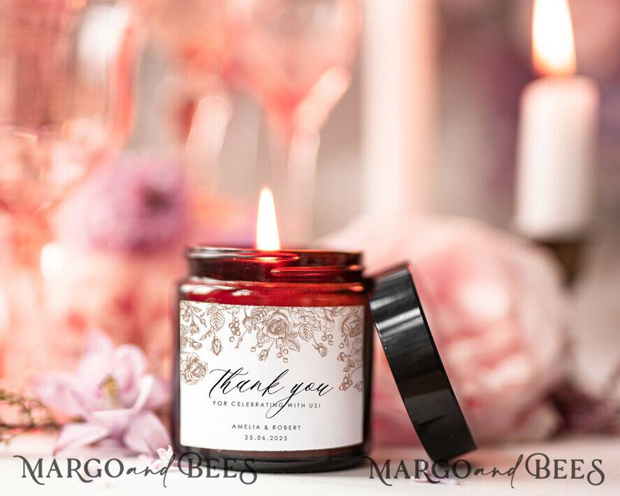 WEDDING FAVORS Wedding Candle Wedding Party Favors for Guests in bulk Soy Candle, Wedding Bulk Favors - candles, Unique Favors Apothecary Candle, Thank You Favor gifts for guests