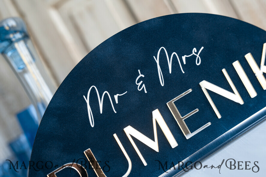 TABLE DECOR SIGNS Velvet table Numbers and Decor Silver Acrylic Top Table Mr and Mrs signs with stand, Dark Blue Velvet Silver Mirror Table Sign, Navy Blue Silver Plexi Top Table Mr and Mrs signs, Luxury Wedding Table Decor Centerpieces