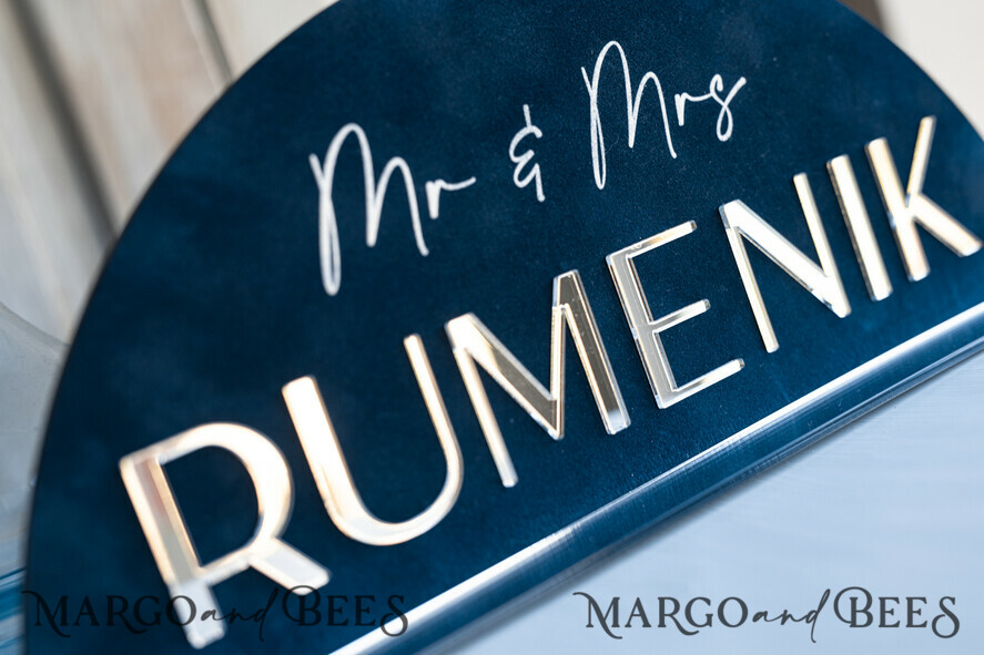 TABLE DECOR SIGNS Velvet table Numbers and Decor Silver Acrylic Top Table Mr and Mrs signs with stand, Dark Blue Velvet Silver Mirror Table Sign, Navy Blue Silver Plexi Top Table Mr and Mrs signs, Luxury Wedding Table Decor Centerpieces