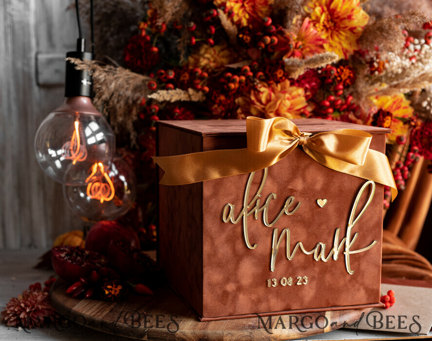 CARD BOXES velvet card boxes Terracotta Fall Card Box and Arch Acrylic Cards & Gifts Clear Sign, Velvet Rust Wedding Card Box with Lid, Burnt Orange Wedding Money Box, Copper Wedding Card Box cards and gift Arch acrylic sign set