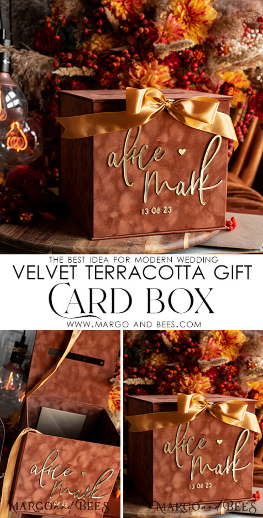 CARD BOXES velvet card boxes Terracotta Fall Card Box and Arch Acrylic Cards & Gifts Clear Sign, Velvet Rust Wedding Card Box with Lid, Burnt Orange Wedding Money Box, Copper Wedding Card Box cards and gift Arch acrylic sign set