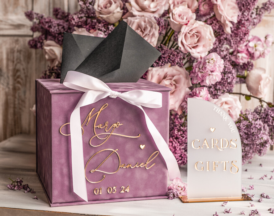 CARD BOXES velvet card boxes Velvet Set Card Box Guestbook & Sign, Wedding Card Box with Lid Instant Instax Guestbook, Mauve Wedding Money Box Sing Guestbook Set, Mauve Card Box with slo