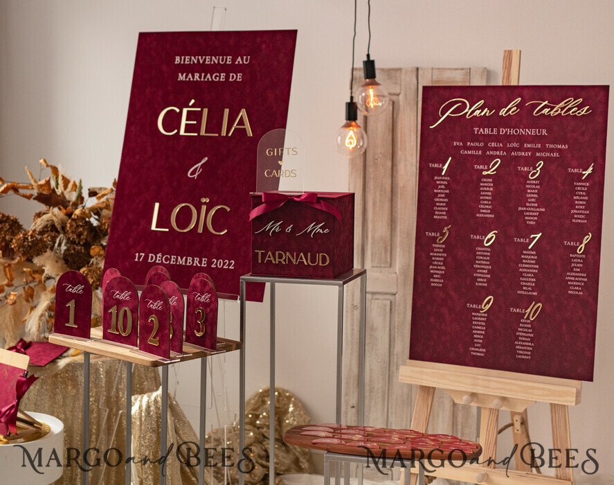 CARD BOXES velvet card boxes burgundy Card Box & arch acrylic sign , Maroon Wedding Card Box with Lid, Marsala Wedding Money Box, Wedding Card Box with slot cards & gift Arch acrylic sign set