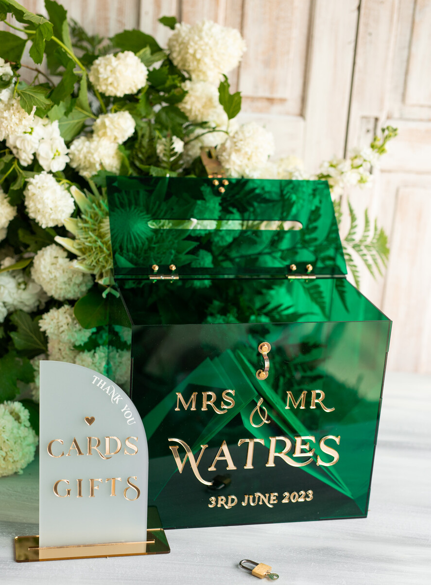 CARD BOXES velvet card boxes Green Acrylic Set Card Box Guestbook & Sign, Wedding Card Box with Lid Instant Instax Guestbook, Emerald Green Wedding Money Box Sign Guestbook Set, Card Box