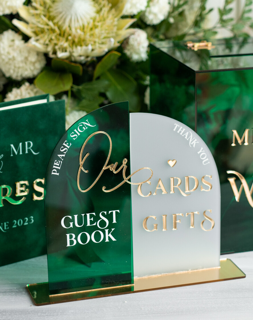 CARD BOXES velvet card boxes Green Acrylic Set Card Box Guestbook & Sign, Wedding Card Box with Lid Instant Instax Guestbook, Emerald Green Wedding Money Box Sign Guestbook Set, Card Box
