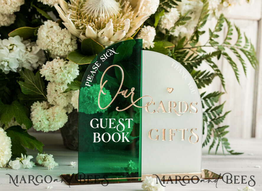 CARD BOXES velvet card boxes Green Acrylic Set Card Box Guestbook & Sign, Wedding Card Box with Lid Instant Instax Guestbook, Emerald Green Wedding Money Box Sign Guestbook Set, Card Box