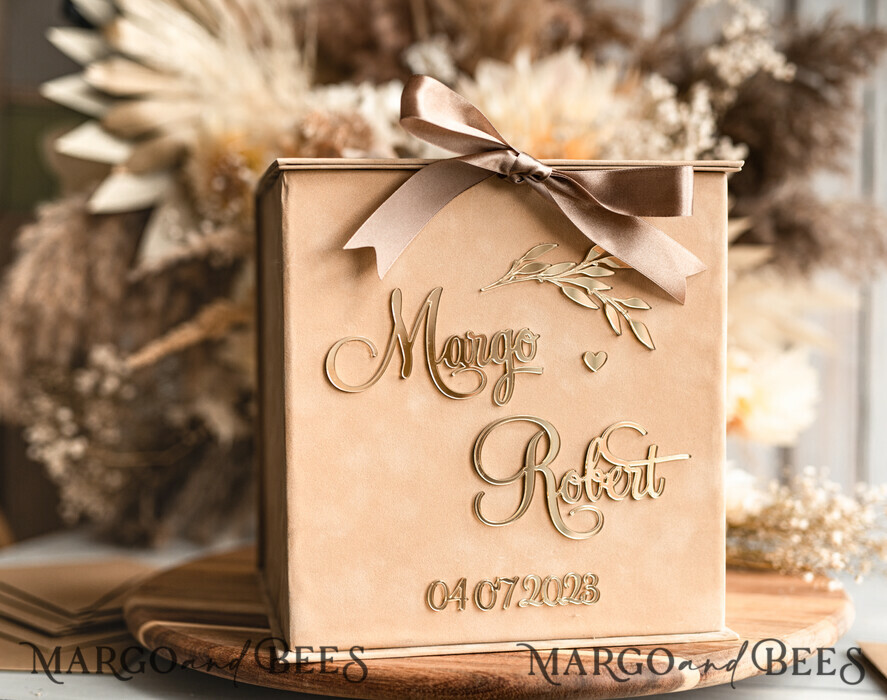 CARD BOXES velvet card boxes Gift Card Box, Velvet Beige wedding wishing well money gift card box, Personalized Wedding Card Box, Luxury Card Box, Wedding Card Box with Lid, Wedding Money Box, Wedding Card Box