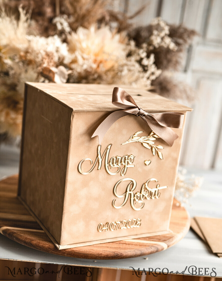 CARD BOXES velvet card boxes Gift Card Box, Velvet Beige wedding wishing well money gift card box, Personalized Wedding Card Box, Luxury Card Box, Wedding Card Box with Lid, Wedding Money Box, Wedding Card Box