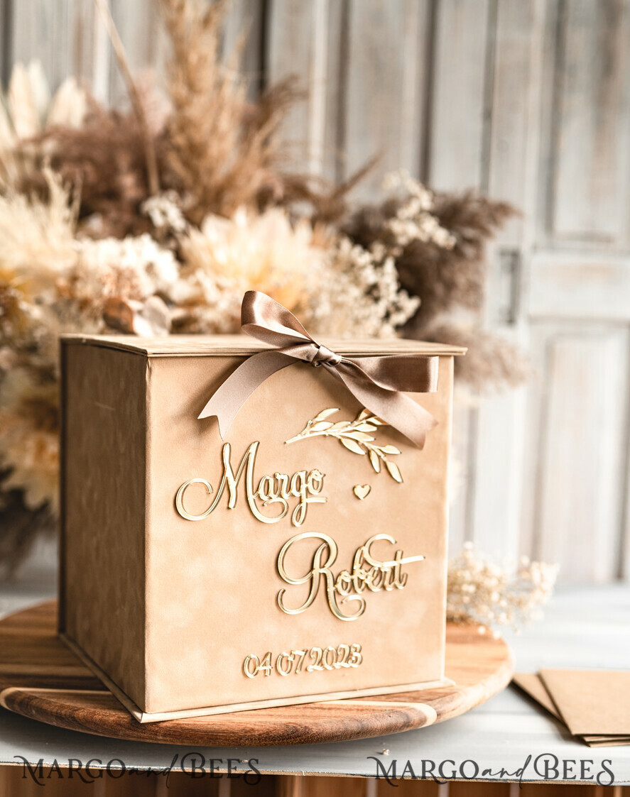 CARD BOXES velvet card boxes Gift Card Box, Velvet Beige wedding wishing well money gift card box, Personalized Wedding Card Box, Luxury Card Box, Wedding Card Box with Lid, Wedding Money Box, Wedding Card Box