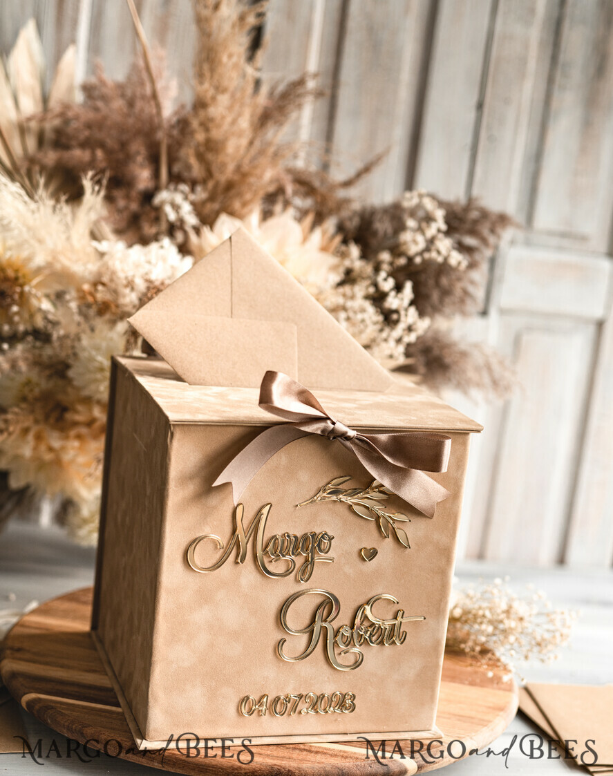 CARD BOXES velvet card boxes Gift Card Box, Velvet Beige wedding wishing well money gift card box, Personalized Wedding Card Box, Luxury Card Box, Wedding Card Box with Lid, Wedding Money Box, Wedding Card Box