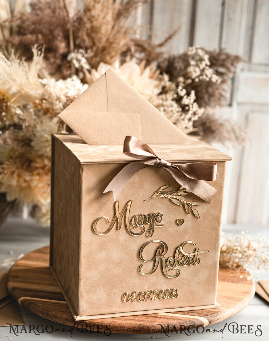 CARD BOXES velvet card boxes Gift Card Box, Velvet Beige wedding wishing well money gift card box, Personalized Wedding Card Box, Luxury Card Box, Wedding Card Box with Lid, Wedding Money Box, Wedding Card Box