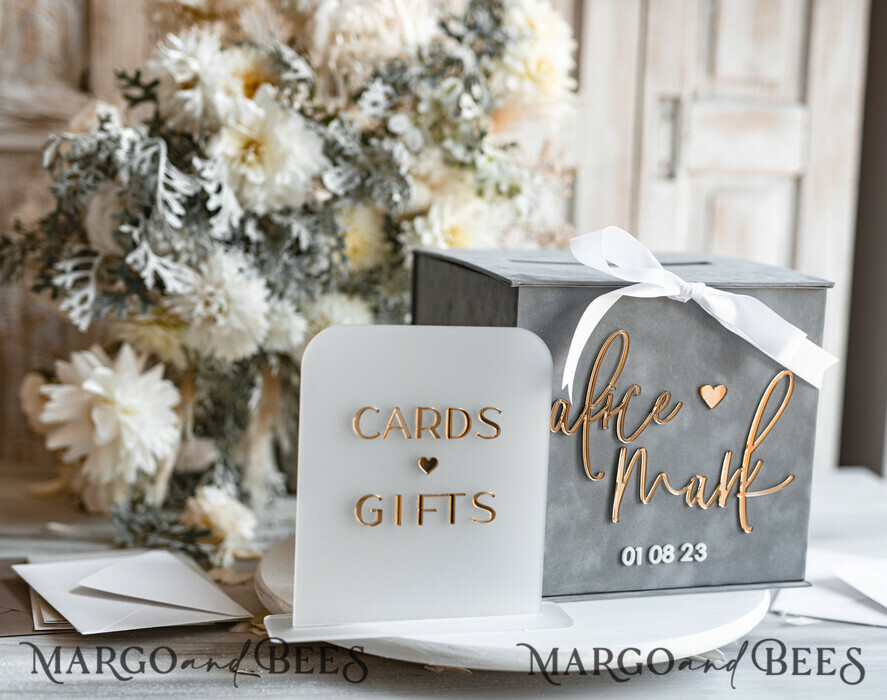 CARD BOXES velvet card boxes Card Box, Wedding Card Box with Lid, Spring Wedding Money Box, Wedding Card Box with slot and cards and gift frozen acrylic sign set, wedding wishing well acrylic money gift card box and plexi cards gifts set