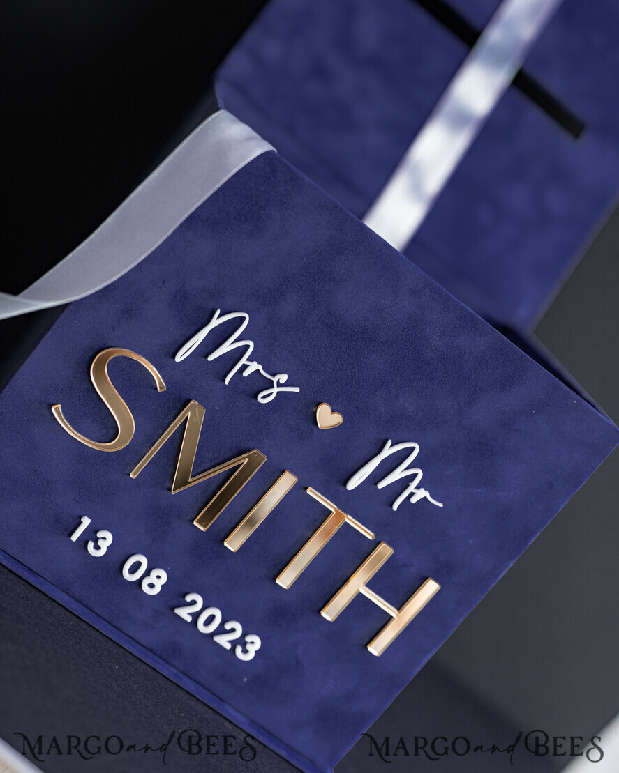 CARD BOXES velvet card boxes Gift Card Box & Cards, Velvet Navy Blue wedding wishing well money gift card box, Personalized Wedding Card Box, Luxury Card Box, Wedding Card Box with Lid, Wedding Money Box, Wedding Card Box