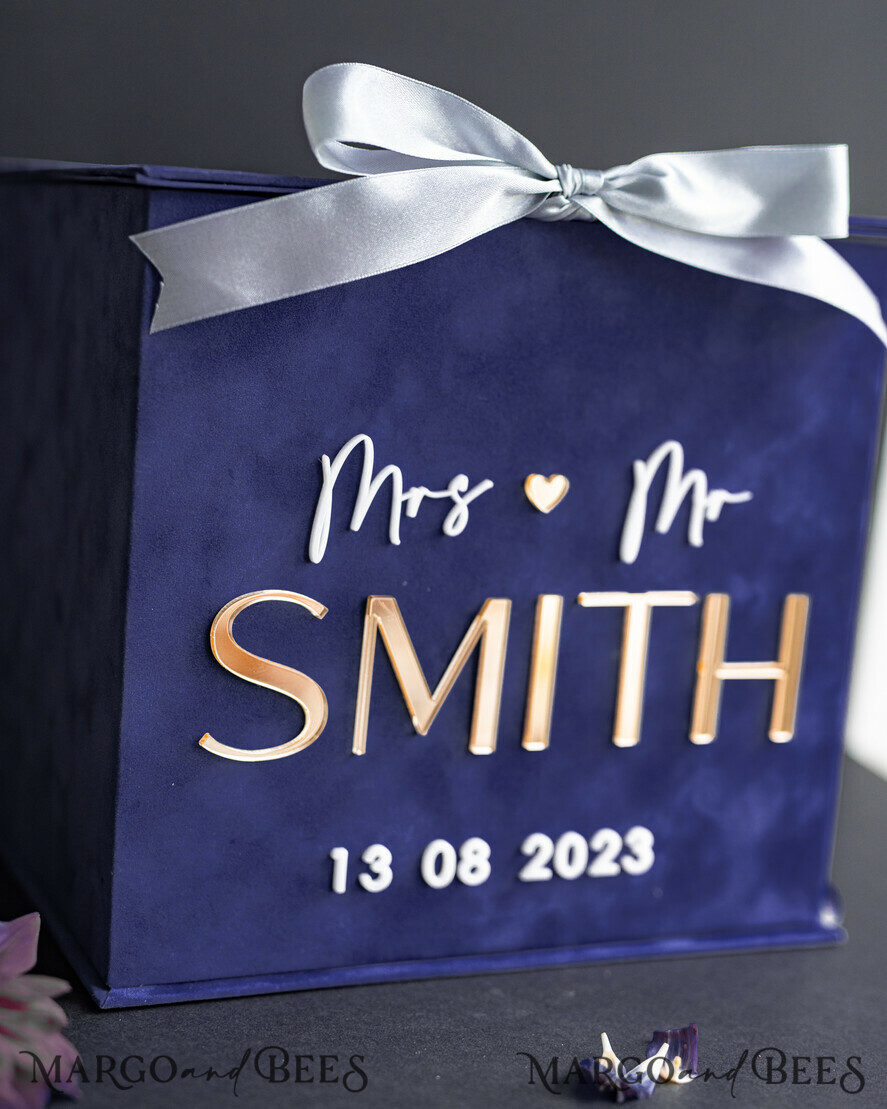 CARD BOXES velvet card boxes Gift Card Box & Cards, Velvet Navy Blue wedding wishing well money gift card box, Personalized Wedding Card Box, Luxury Card Box, Wedding Card Box with Lid, Wedding Money Box, Wedding Card Box