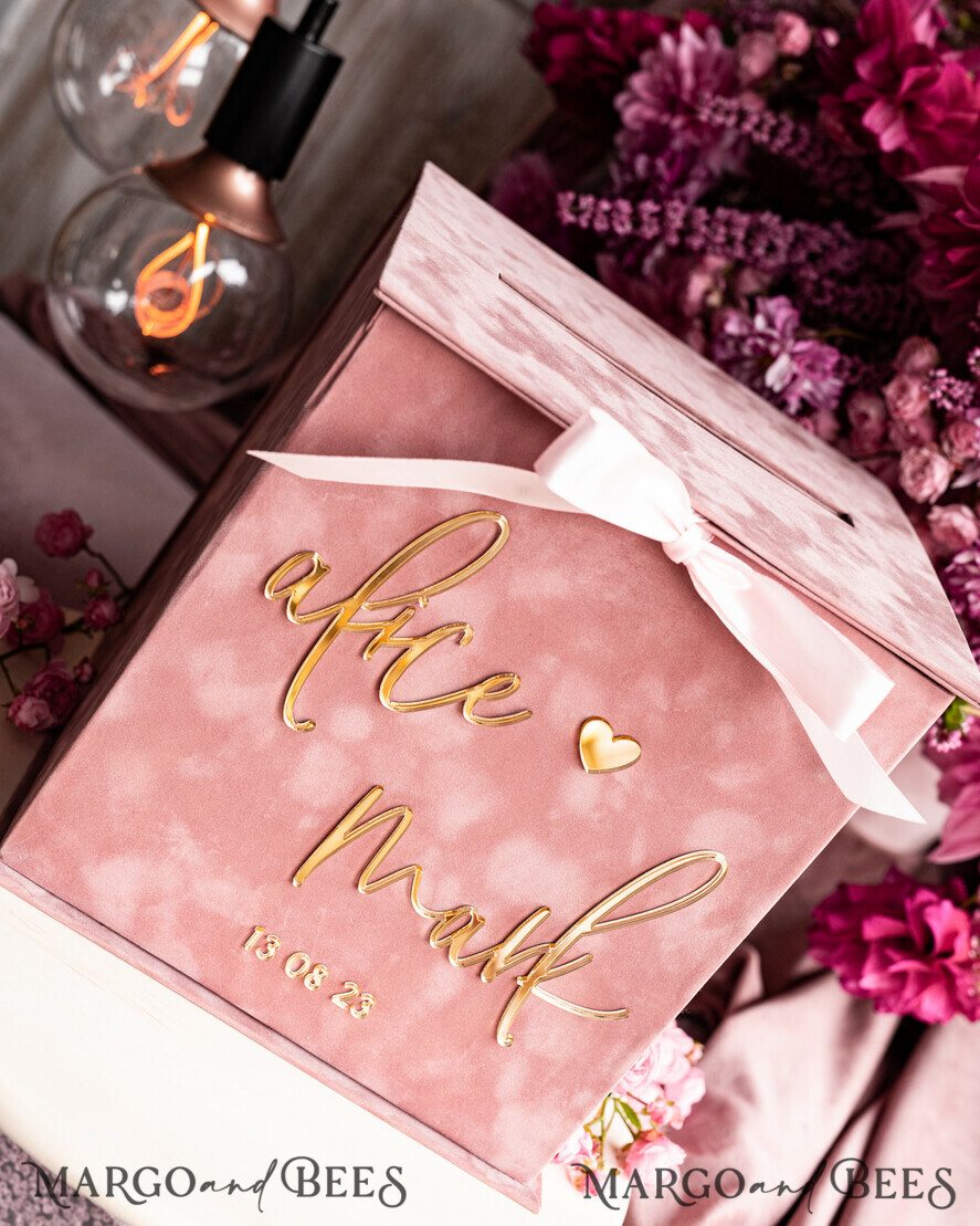 CARD BOXES velvet card boxes Gift Card Box & Cards well wishes Sign Set , Velvet Blush wedding wishing well money gift card box, Personalized Wedding Card Box, Luxury Card Box, Wedding Card Box with Lid, Wedding Money Box, Wedding Card Box