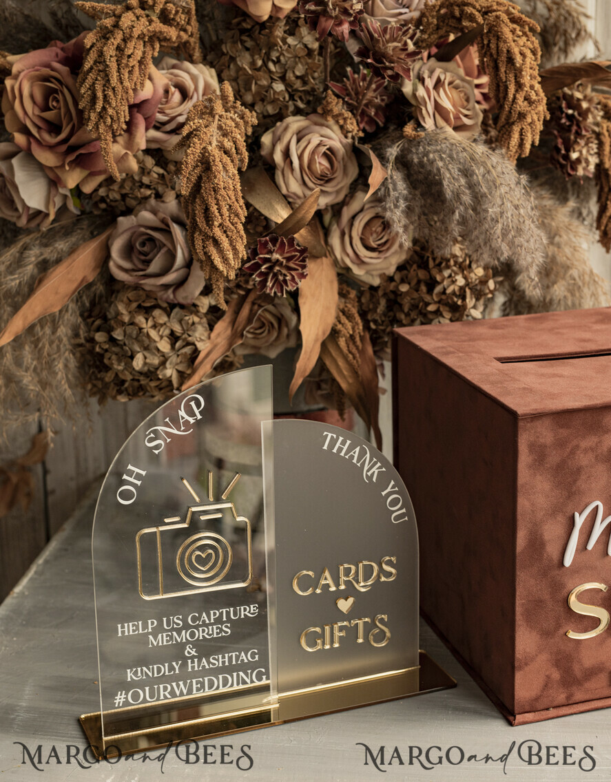 CARD BOXES velvet card boxes terracotta gold Velvet Set Card Box with lock & Polaroid Guestbook & Cards gifts Sign instax instruction sign combo and pens set, fall Wedding Card Box with Lid Instant Instax Guestbook Wedding Money Box Sing Guestbook Set