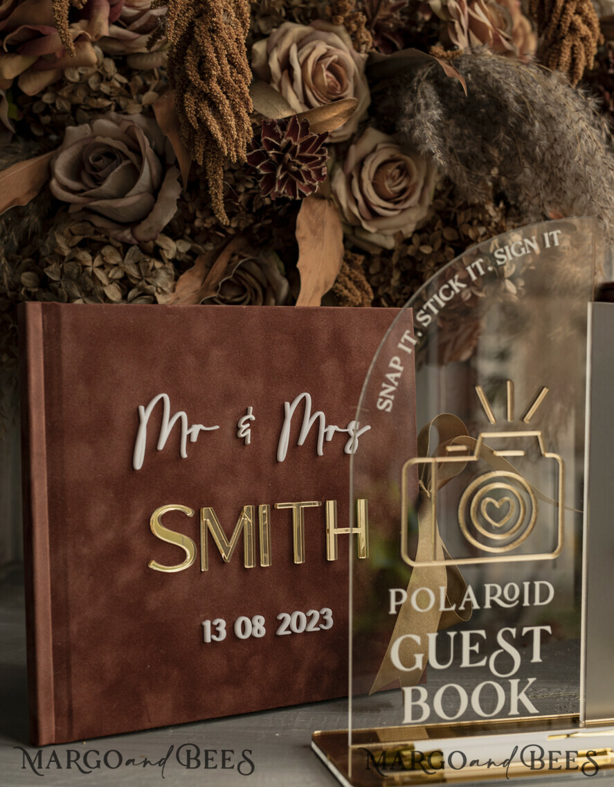 CARD BOXES velvet card boxes terracotta gold Velvet Set Card Box with lock & Polaroid Guestbook & Cards gifts Sign instax instruction sign combo and pens set, fall Wedding Card Box with Lid Instant Instax Guestbook Wedding Money Box Sing Guestbook Set