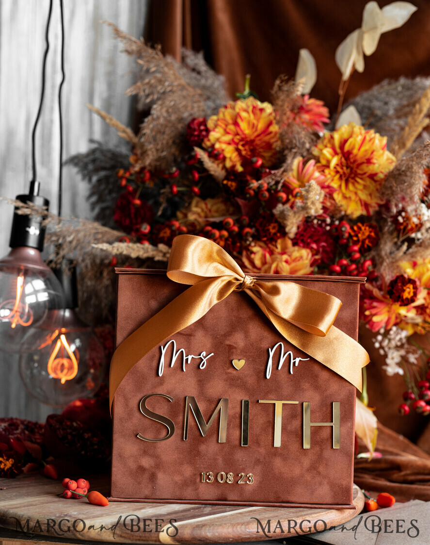 CARD BOXES velvet card boxes Terracotta Fall Card Box and Arch Acrylic Cards & Gifts Clear Sign, Velvet Rust Wedding Card Box with Lid, Burnt Orange Wedding Money Box, Copper Wedding Card Box cards and gift Arch acrylic sign set