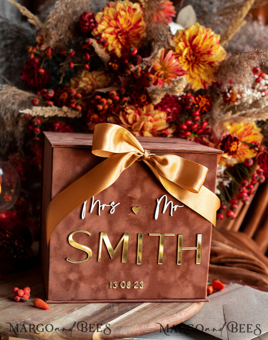 CARD BOXES velvet card boxes Terracotta Fall Card Box and Arch Acrylic Cards & Gifts Clear Sign, Velvet Rust Wedding Card Box with Lid, Burnt Orange Wedding Money Box, Copper Wedding Card Box cards and gift Arch acrylic sign set