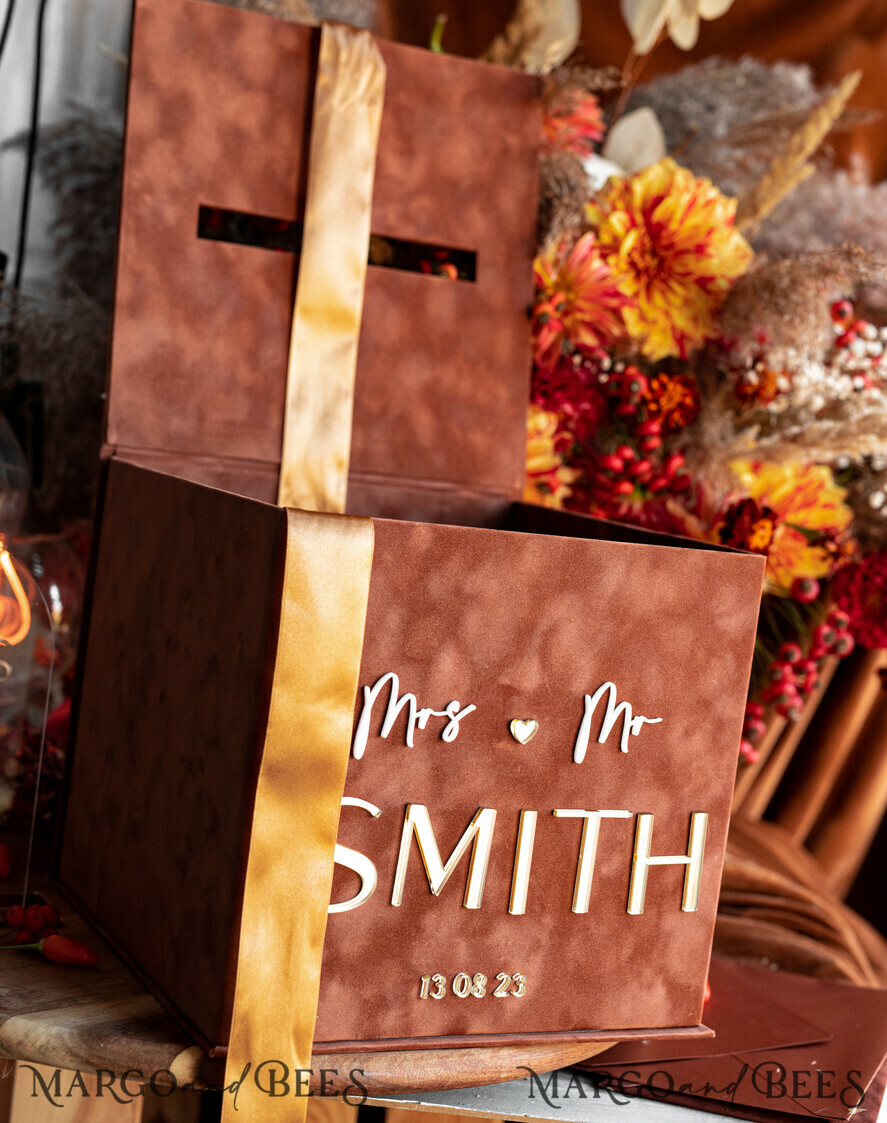CARD BOXES velvet card boxes Terracotta Fall Card Box and Arch Acrylic Cards & Gifts Clear Sign, Velvet Rust Wedding Card Box with Lid, Burnt Orange Wedding Money Box, Copper Wedding Card Box cards and gift Arch acrylic sign set