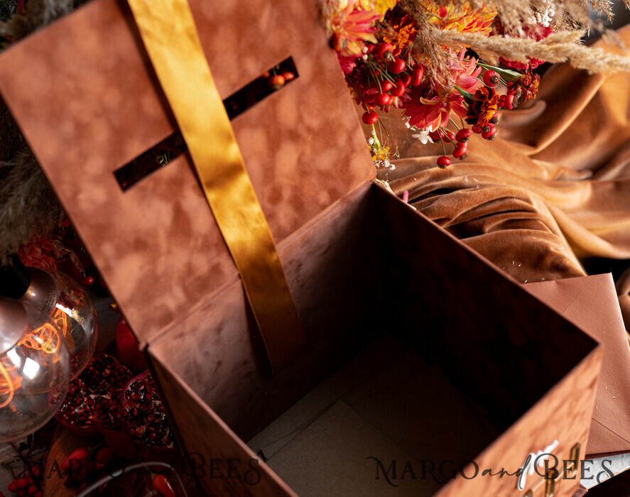 CARD BOXES velvet card boxes Terracotta Fall Card Box and Arch Acrylic Cards & Gifts Clear Sign, Velvet Rust Wedding Card Box with Lid, Burnt Orange Wedding Money Box, Copper Wedding Card Box cards and gift Arch acrylic sign set