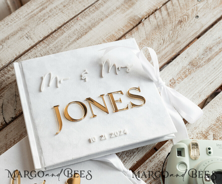 CARD BOXES velvet card boxes White gold Velvet Set Card Box with lock & Polaroid Guestbook & Cards gifts Sign and instax instruction sign combo and pens set, Wedding Card Box with Lid Instant Instax Guestbook Wedding Money Box Sing Guestbook Set