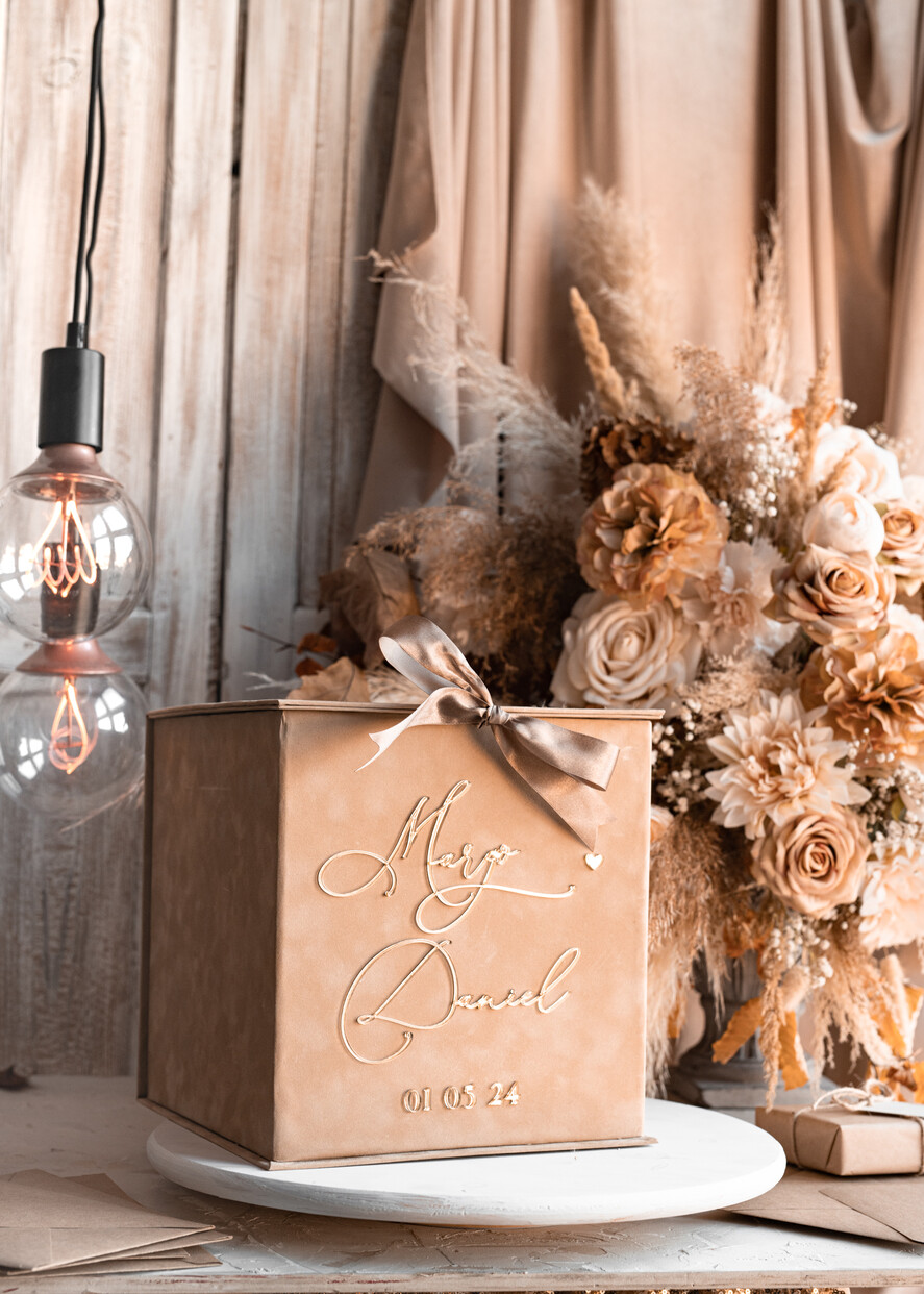 CARD BOXES velvet card boxes Velvet Set Card Box Guestbook & Sign, Wedding Card Box with Lid Instant Instax Guestbook, Beige Wedding Money Box Sing Guestbook Set, Nude Card Box with slot and cards and gift Arch acrylic sign set