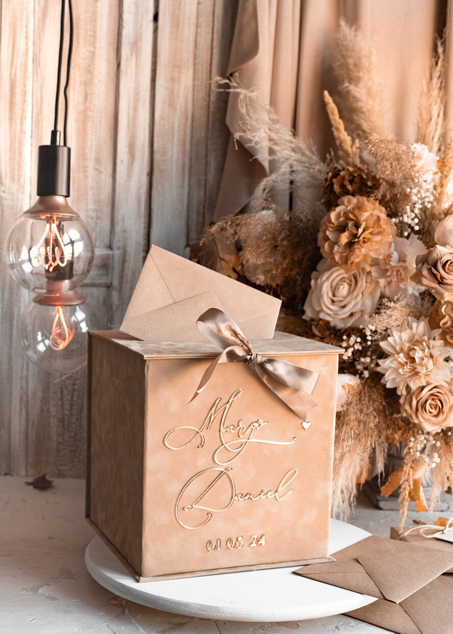 CARD BOXES velvet card boxes Velvet Set Card Box Guestbook & Sign, Wedding Card Box with Lid Instant Instax Guestbook, Beige Wedding Money Box Sing Guestbook Set, Nude Card Box with slot and cards and gift Arch acrylic sign set