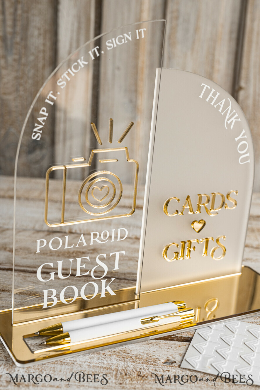 CARD BOXES velvet card boxes White gold Velvet Set Card Box with lock & Polaroid Guestbook & Cards gifts Sign and instax instruction sign combo and pens set, Wedding Card Box with Lid Instant Instax Guestbook Wedding Money Box Sing Guestbook Set